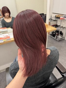 エルエスヘアー(LS HAIR) wine red×ミディアムレイヤー♪