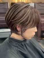 ハーシーバイアポロ 相模大野(HERSHE by apollo)&nbsp;xカット//ホワイトグレージュ/レイヤーカット/チェリーブラウン