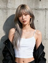 エイチ ウルフカット 大阪梅田(811)&nbsp;レイヤーボブヘアカラーバレイヤージュ50代くるみちゃんヘア