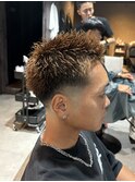 フェードカット×スパイキー坊主 [#成田 #MEN'S #メンズサロン]