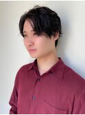メンズ色気ウェットパーマヘア