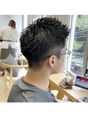 【Chill】清潔感MAX!刈り上げかき上げシックスリークショート◎