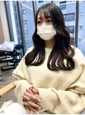 韓国風小顔レイヤー×透明感グレージュ