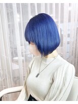 @kamiishi＿freera ブルーラベンダー　内巻きボブ
