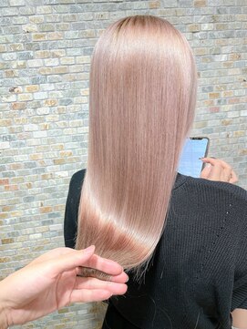 エイト プラット 渋谷2号店(EIGHT plat) ホワイトピンク　ケアブリーチダブルカラー　1/6