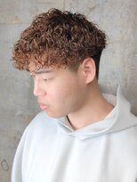 アルフレッド 平針店(alfRed)&nbsp;プードルパーマ　ツーブロックマッシュパーマ　オレンジブラウン