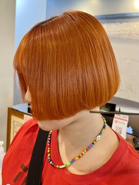 エスポワール(Espoir) アプリコットオレンジ前下がり大人ボブ