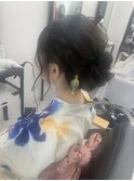 ゆるふわシニヨン浴衣ヘアアレンジ　美由紀