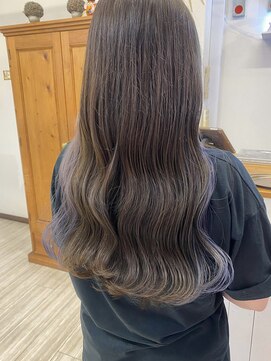 フラバー(flover) 【イヤリングカラーラベンダーベージュ】ブリーチあり