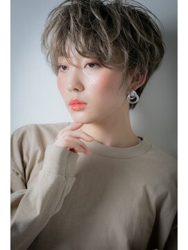 カバーヘア ブリス 川口(COVER HAIR bliss) グレージュアッシュ外国人風マッシュパーマv川口20代30代40代