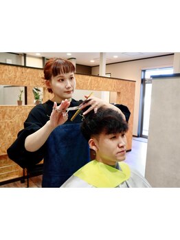 【Ladiesカット+カラー+TR￥12,500～】お客様一人ひとりの髪質に合わせてスタイルをご提案！[理容室]いわき