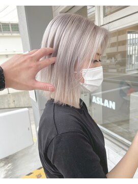 アスラン(ASLAN) 【aslan】ハイトーンボブ/ボブ/外ハネボブ