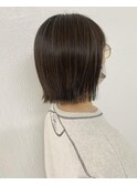 ハイライトカラー/ボブ/白髪ぼかし