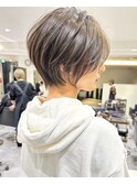 ショートボブ髪型30代40代50代前髪あり前髪なし面長丸顔【倉田】