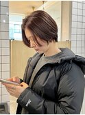 大人可愛いナチュラルショートボブ