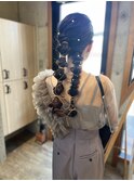 ヘアアレンジ編みおろし