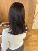秋色ベリーピンクカラー×レイヤースタイル