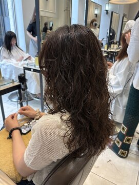 ネオリーブギンザ 銀座店(Neolive GINZA) くるくる質感パーマとグレージュカラー　(銀座)