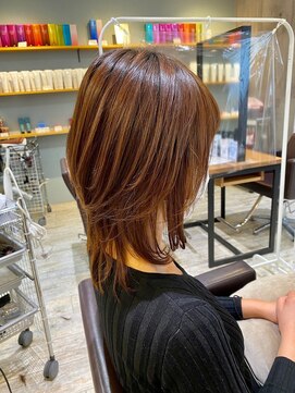 ハイライト/モテ髪カタログ/小顔魅せ/大人可愛い/ひし形 