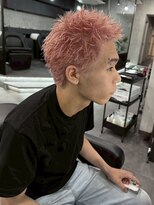 ラベル 渋谷(LAVEL)&nbsp;スパイキーショート/ホワイトピンク/メンズハイトーン/渋谷