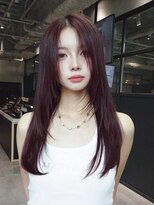 アルバム 池袋(ALBUM)&nbsp;顔周りレイヤーロングピンクベージュウルフレイヤー_F21202