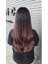 クリック 辰巳店(CLiC) 暗めのワインレッド(グラデーション)