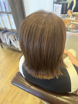 ヘアデザイン ナチュール(Hair Design natur) ボブ×ミルクティーベージュ