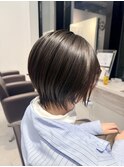 大人可愛い小顔ひし形ショートショートボブ髪質改善20代30代40代