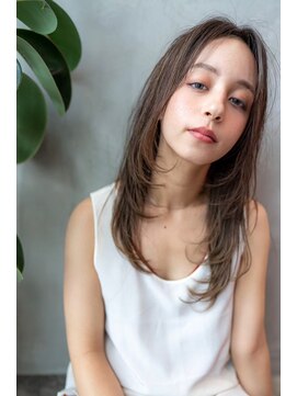 オースティン 調布アミックス(AUSTIN) 大人かわいい前髪セシルカットココアブラウンフリンジウェーブ