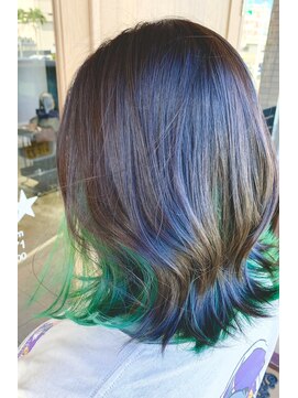 トリニティ(trinity) インナーカラー・イヤリングカラー・グリーン・緑・【豊見城】