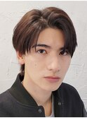 韓国ヘアーナチュラルウルフマッシュセンターパートツーブロック