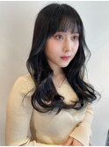 韓国くびれヘア/ミディアムヘア/韓国へア