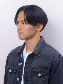 パウダー(powder) メンズカット 韓国 センターパート ツーブロック バーバー 眉毛