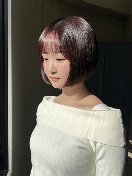 マエストロ(Maestro) あごラインボブ/ぷつっとボブ/ショートボブ/ボルドーカラー