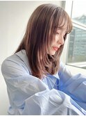 オリーブベージュショートミニボブグレージュブリーチレイヤー