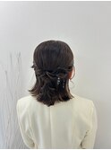 被らないタイトハーフアップ