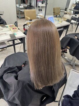 アジールヘア 所沢プロペ通り店(agir hair) ミルクティーグレージュ小顔カットワンレンケアブリーチ所沢韓国