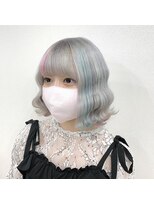 ドットハリス(.Hallis) ブリーチカラー/前髪カット/ポイントエクステ