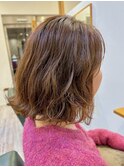 【デジタルパーマ】【ボブ】【レイヤー】外はねウェーブボブ