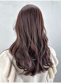 マロンベージュフェミニンロング似合わせカット_ba496091