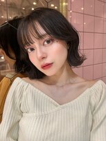 ハローバイシー 仙台(Hello by Sea)&nbsp;オリーブグレー×小顔[ココアベージュ/黒髪/くらげヘアー]