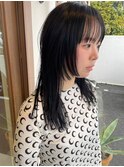 レイヤーカット/ハッシュカット/顔まわりカット/ツヤカラー