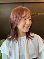 ナナナパレナ 梅田店(nanana parena)&nbsp;髪質改善/暖色カラー/ブリーチなしほんのりピンク艶髪