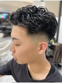 MENSツーブロック×ニュアンスパーマ
