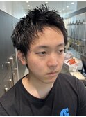 men'sスパイキーショートブルーブラックメンズブリーチなし横浜