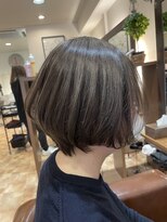 アイニ 河内小阪店(aini)&nbsp;白髪ぼかしカラー白髪ぼかしハイライト大人ショート30、40、50代