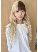 【salon workスタイル】ブロンド&フロントブロックcolor