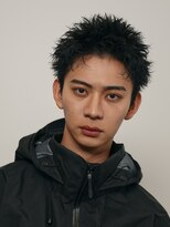 フィフス(fifth) 原宿ツイストスパイラルパーマメンズ黒髪スパイキーショート30代