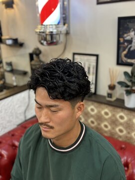 ツーブロック×パーマ