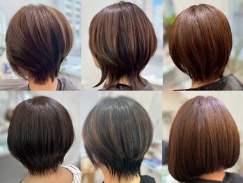 グラムール(glamour)の写真/【上質！大人女性髪質改善カラー】髪にも頭皮にも優しいこだわりの薬剤でダメージレス！